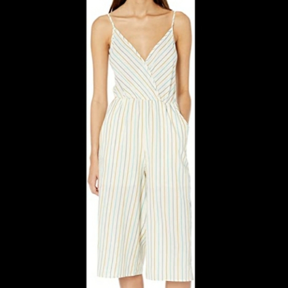 Stripe Culotte Jumpsuit (Multi) - Picture 2 of 11